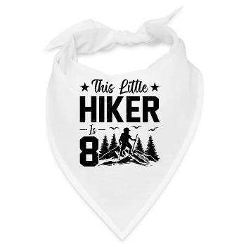 Hiking Kids 8th Birthday Mountain Hiking Kids - Bandana - Weiß - Vorne