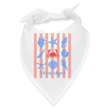 Strandgut Muscheln Seesterne und Krebs - Bandana - Weiß - Vorne
