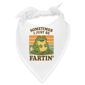 Lustiger Frosch Furz Motiv - Bandana - Weiß - Vorne