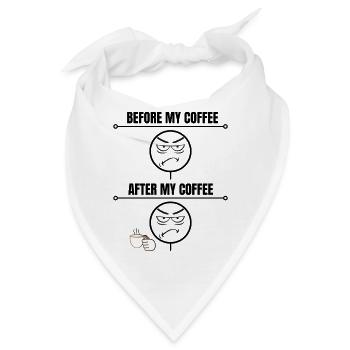 Grummeliger Kaffee-Witz - Bandana - Weiß - Vorne