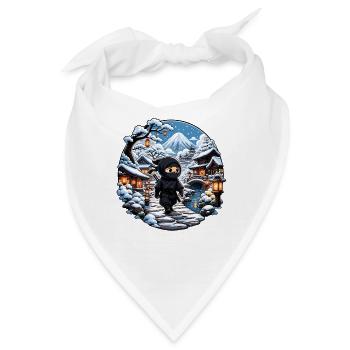 Ninja im Schneedorf - Bandana - Weiß - Vorne