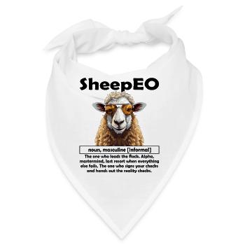 SheepEO Chef | Schäff | Teamleiter | Manager | CEO - Bandana - Weiß - Vorne