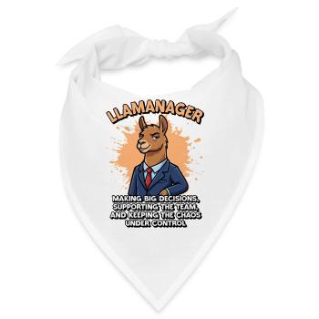 Llamanager Chef Schäff | Teamleiter | Manager CEO - Bandana - Weiß - Vorne