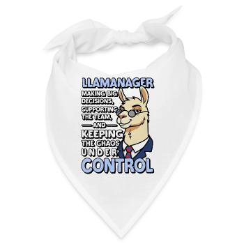 Llamanager Chef Schäff | Teamleiter | Manager CEO - Bandana - Weiß - Vorne