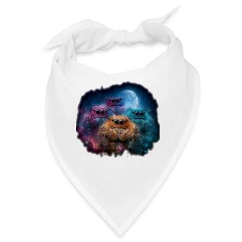 Springspinnen Zubehör Terrarium Halter Geschenk - Bandana - Weiß - Vorne