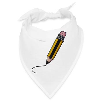 Freundlicher Kawaii Bleistift - Bandana - Weiß - Vorne