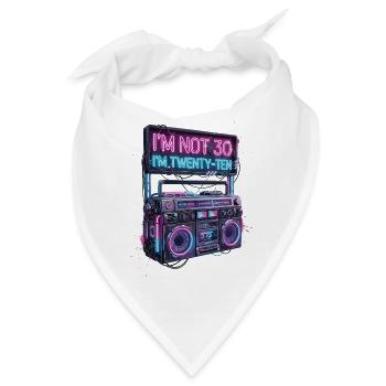 Ich Bin Nicht 30 Ich Bin 20 Zehn Geburtstag - Bandana - Weiß - Vorne