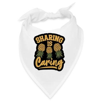 Swinger Ananas Sharing Is Caring Lifestyle Symbol - Bandana - Weiß - Vorne