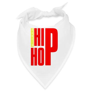 Hip Hop Dancer Bold Red Stacked Typography - Bandana - Weiß - Vorne