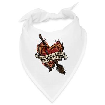 Lieblingshexe Herz Hexenbesen Frau - Bandana - Weiß - Vorne