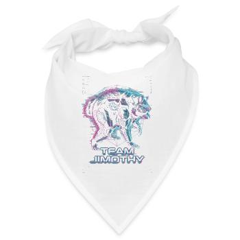 Jimothy Viraler Waschbär Lustiges Team Jimothy - Bandana - Weiß - Vorne