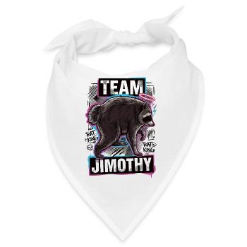 Jimothy Viraler Waschbär Lustiges Team Jimothy - Bandana - Weiß - Vorne