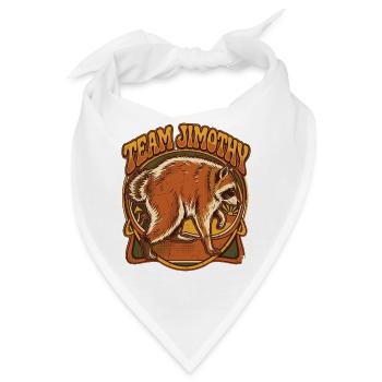 Jimothy Viraler Waschbär Lustiges Team Jimothy - Bandana - Weiß - Vorne