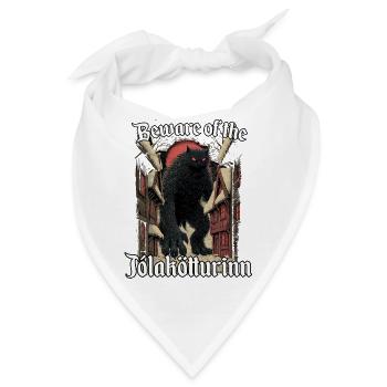 Jólakötturinn Yule Cat Isländische Weihnachtskatze - Bandana - Weiß - Vorne