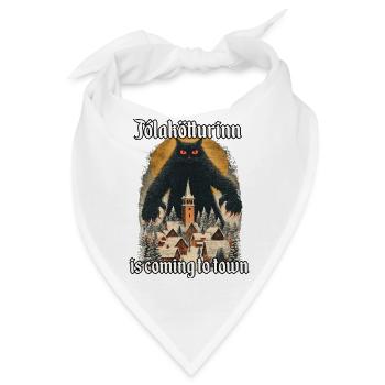 Jólakötturinn Yule Cat Isländische Weihnachtskatze - Bandana - Weiß - Vorne