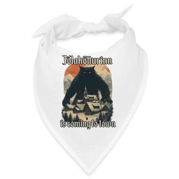 Yule Cat Krampus Isländische Weihnachtsfolklore - Bandana - Weiß - Vorne