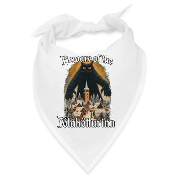 Yule Cat Jólakötturinn Isländische Weihnachtskatze - Bandana - Weiß - Vorne