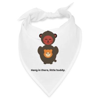 Süßes Punch the Monkey virales Meme-T-Shirt - Bandana - Weiß - Vorne
