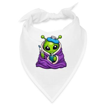 Kuscheliger Alien Schnupfen Cozy - Bandana - Weiß - Vorne