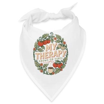 Meine Therapie wächst an Reben - Bandana - Weiß - Vorne
