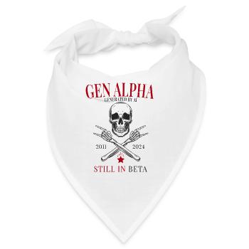 Gen Alpha – Generated by AI - Bandana - Weiß - Vorne