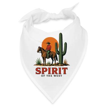 Geist des westlichen Cowboy-Zwielichts - Bandana - Weiß - Vorne