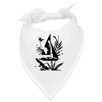 Segelboot Cartoon Look - Bandana - Weiß - Vorne