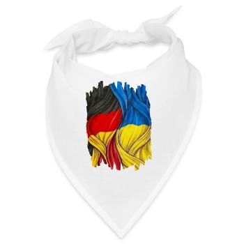 Stolz auf die Deutschland und Ukraine Flagge - Bandana - Weiß - Vorne