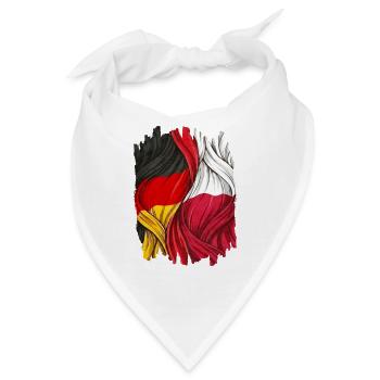 Stolz auf die Deutschland und Polen Flagge - Bandana - Weiß - Vorne