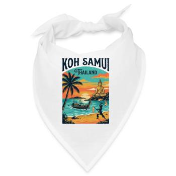 Koh Samui Thailand - Bandana - Weiß - Vorne
