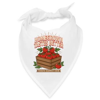Homegrown Tastes Better Tomaten Crew - Bandana - Weiß - Vorne