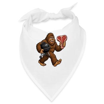 Bigfoot grillen, Sasquatch BBQ - Bandana - Weiß - Vorne