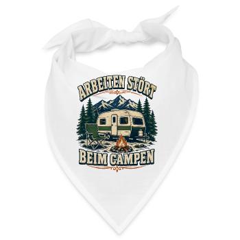 Arbeiten stört beim Campen – Bergcamping - Bandana - Weiß - Vorne