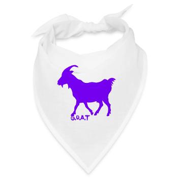 G.O.A.T. Ziege lila - Bandana - Weiß - Vorne