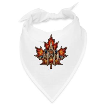 Ahorn Kathedrale im Glasfenster - Bandana - Weiß - Vorne