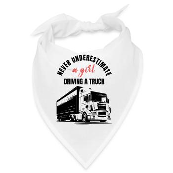Mädchen-LKW-Fahrerin - Bandana - Weiß - Vorne