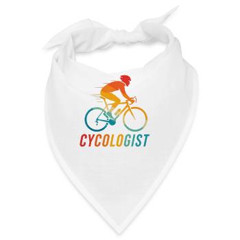 Cycologist Cyclist Gradient Bike Rider Pun Design - Bandana - Weiß - Vorne