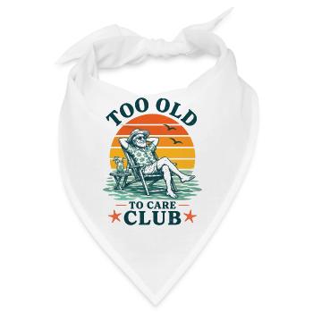 Too Old To Care Club Opa-Urlaub - Bandana - Weiß - Vorne
