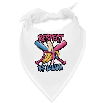  Respektiere Die Banane Witziges Grafikdesign Mit - Bandana - Weiß - Vorne