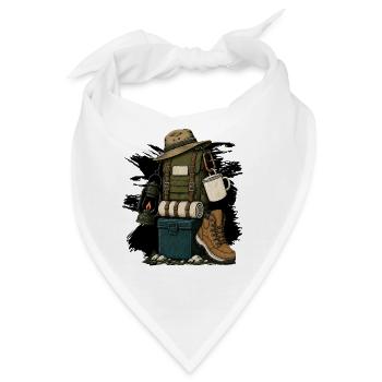 Wandern Motiv - Bandana - Weiß - Vorne