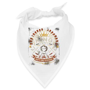 King of the Grill: Dad's BBQ Kingdom - Bandana - Weiß - Vorne