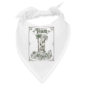 Hen Party Team Mojito Cocktail Bartender - Bandana - Weiß - Vorne