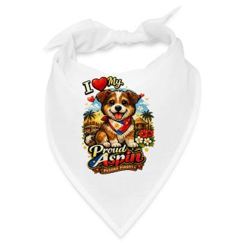 Aspin-Hund – Stolz der Philippinen - Bandana - Weiß - Vorne