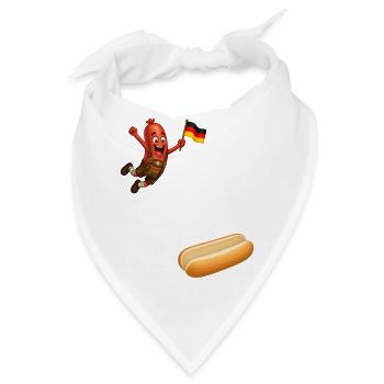 Schnitzel, das in ein Brötchen  - Bandana - Weiß - Vorne