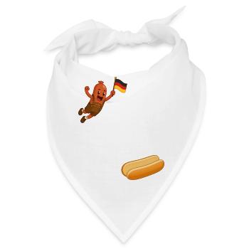 Schnitzel, das in ein Brötchen - Bandana - Weiß - Vorne