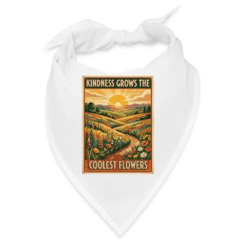 Kindness Grows The Coolest Flowers - Bandana - Weiß - Vorne