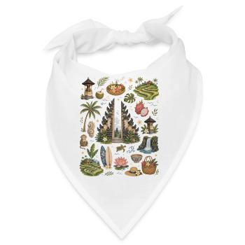 Bali | Tempel, Tropen & Fernweh - Bandana - Weiß - Vorne
