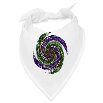 Farbenwirbel Neon Vortex - Bandana - Weiß - Vorne