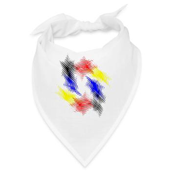 Farbwirbel Radial Muster - Bandana - Weiß - Vorne