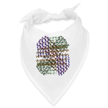 Kaleidoskopischer Kreisdruck - Bandana - Weiß - Vorne